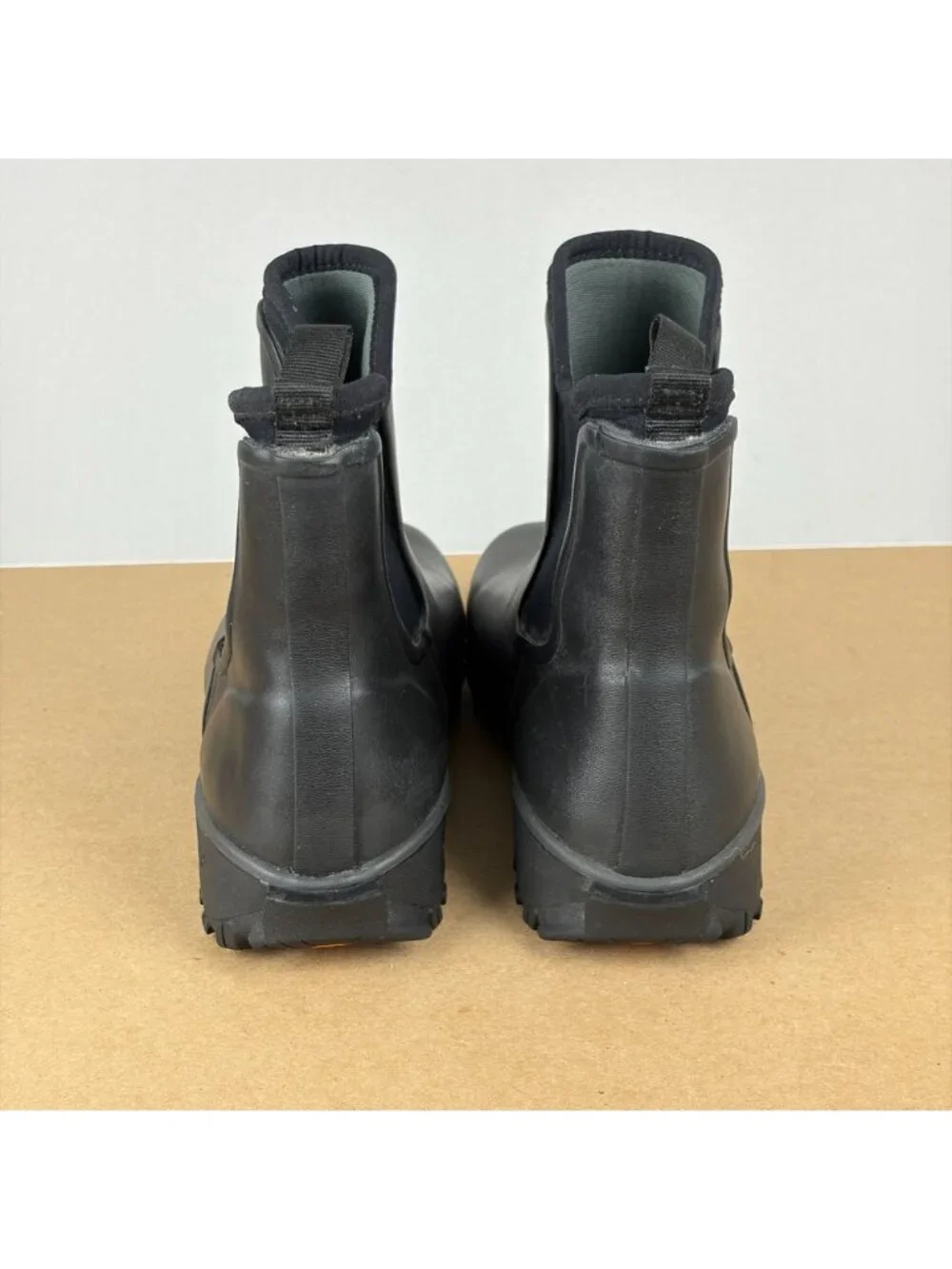 Bogs Sauvie Waterproof Pull On Rain Boots Womens 8 Black Double Gore